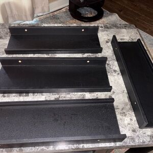 Black Wall Shelves Set